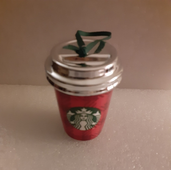 Starbucks Holiday Ceramic Mini Hot Cup Christmas Red Plaid Ornament 2016 - Picture 1 of 3